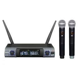 Kit microfoni Set 8302 doppio palmare UHF Black e Grey