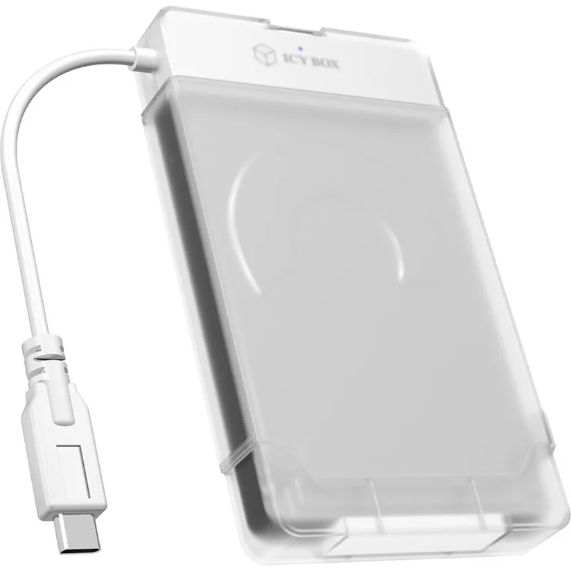 IB-AC703-C Box esterno HDD/SSD Translucent, Bianco 2.5", Disk enclosure