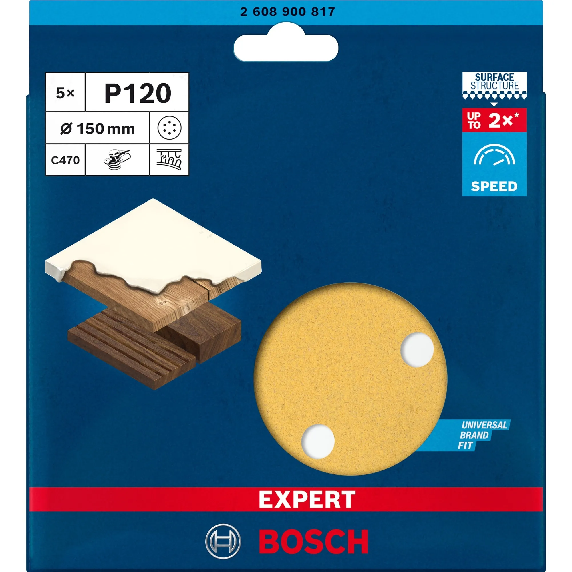 2 608 900 817 fornitura per utensili rotanti per molatura/levigatura Legno Carta abrasiva, Foglio abrasivo