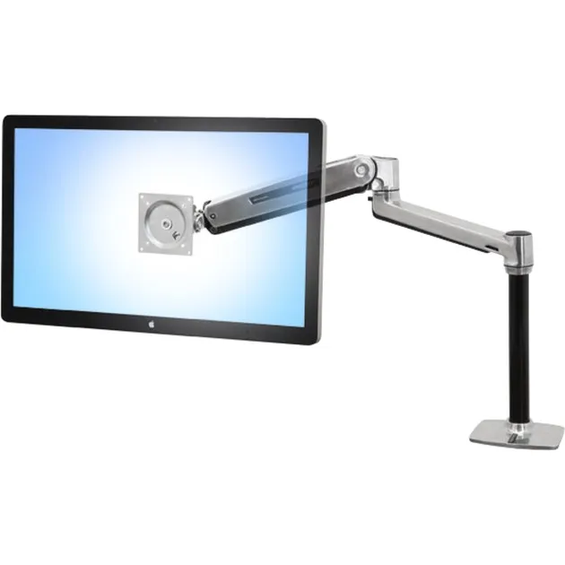 LX Series LX HD Sit-Stand 116,8 cm (46") Alluminio Scrivania, Base per monitor