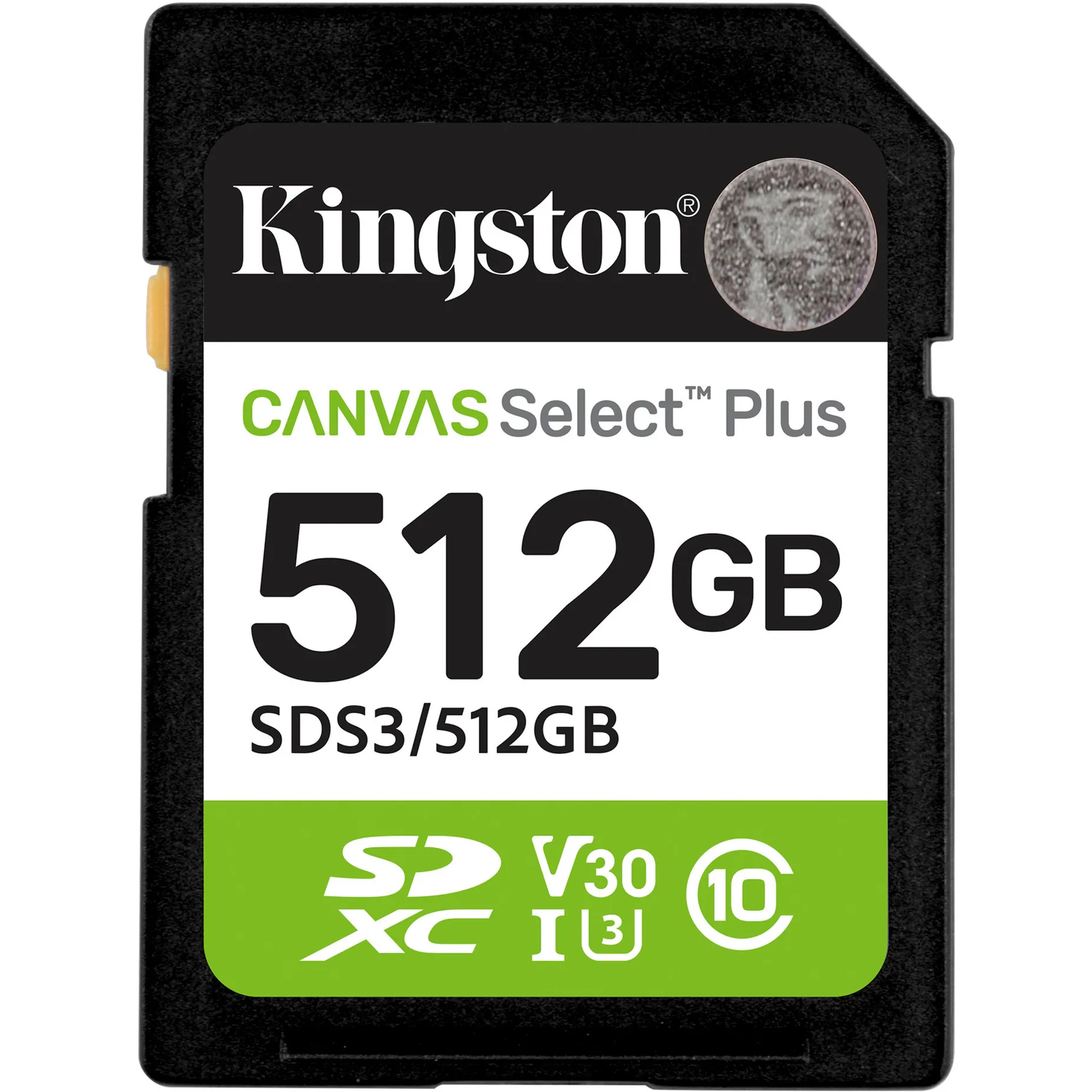 512GB SDXC Canvas Select Plus Gen3 150MB/s C10 UHS-I U3 V30, Scheda di memoria