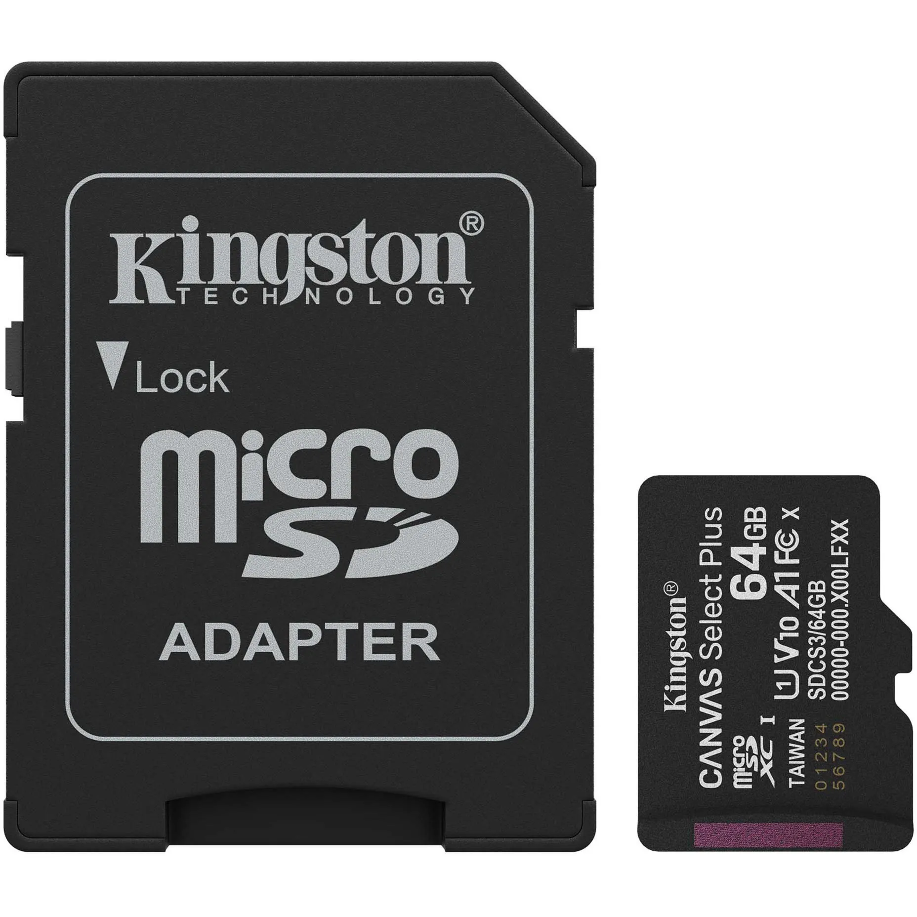 64GB microSDXC Canvas Select Plus Gen3 100MB/s A1 (Adattatore SD incluso), Scheda di memoria