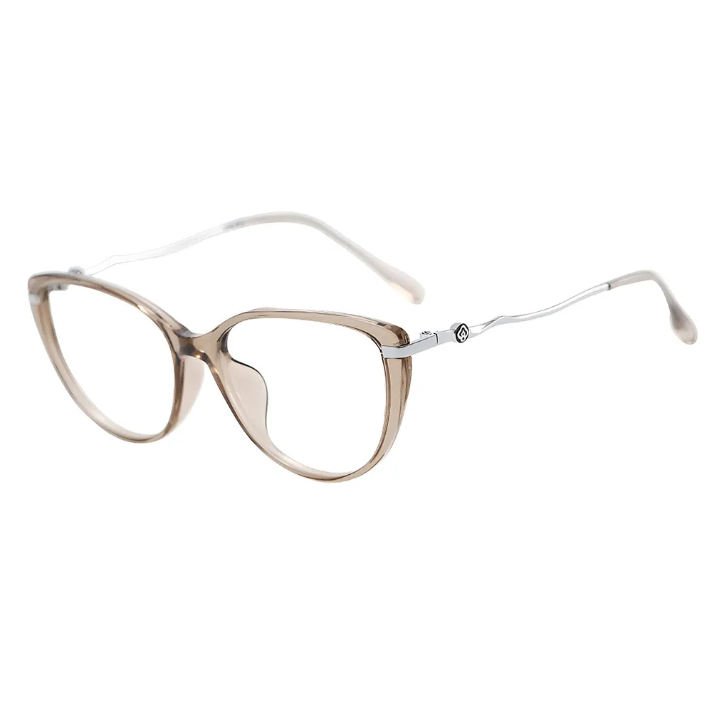 Occhiali Da Computer Donna Techsuit 86162, Anti-Luce Blu, Argento Beige