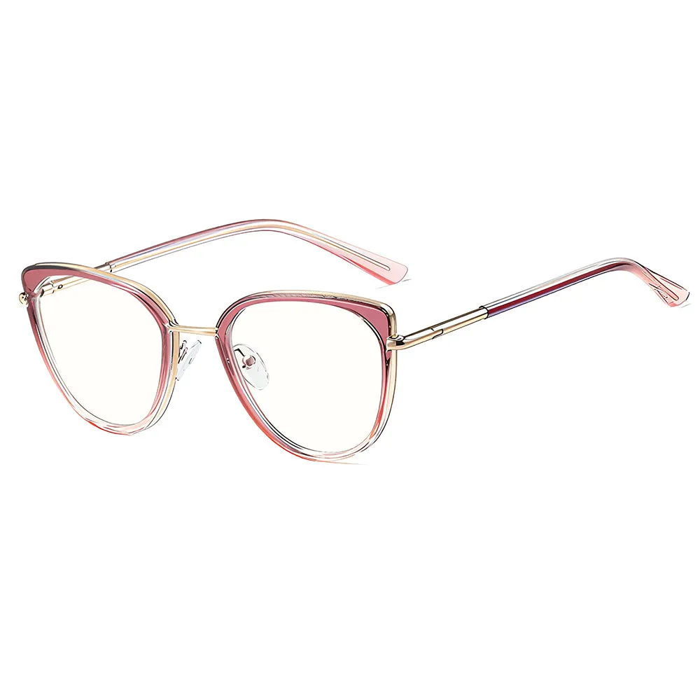 Occhiali Da Computer Donna Techsuit 82290, Anti-Luce Blu, Oro Rosa