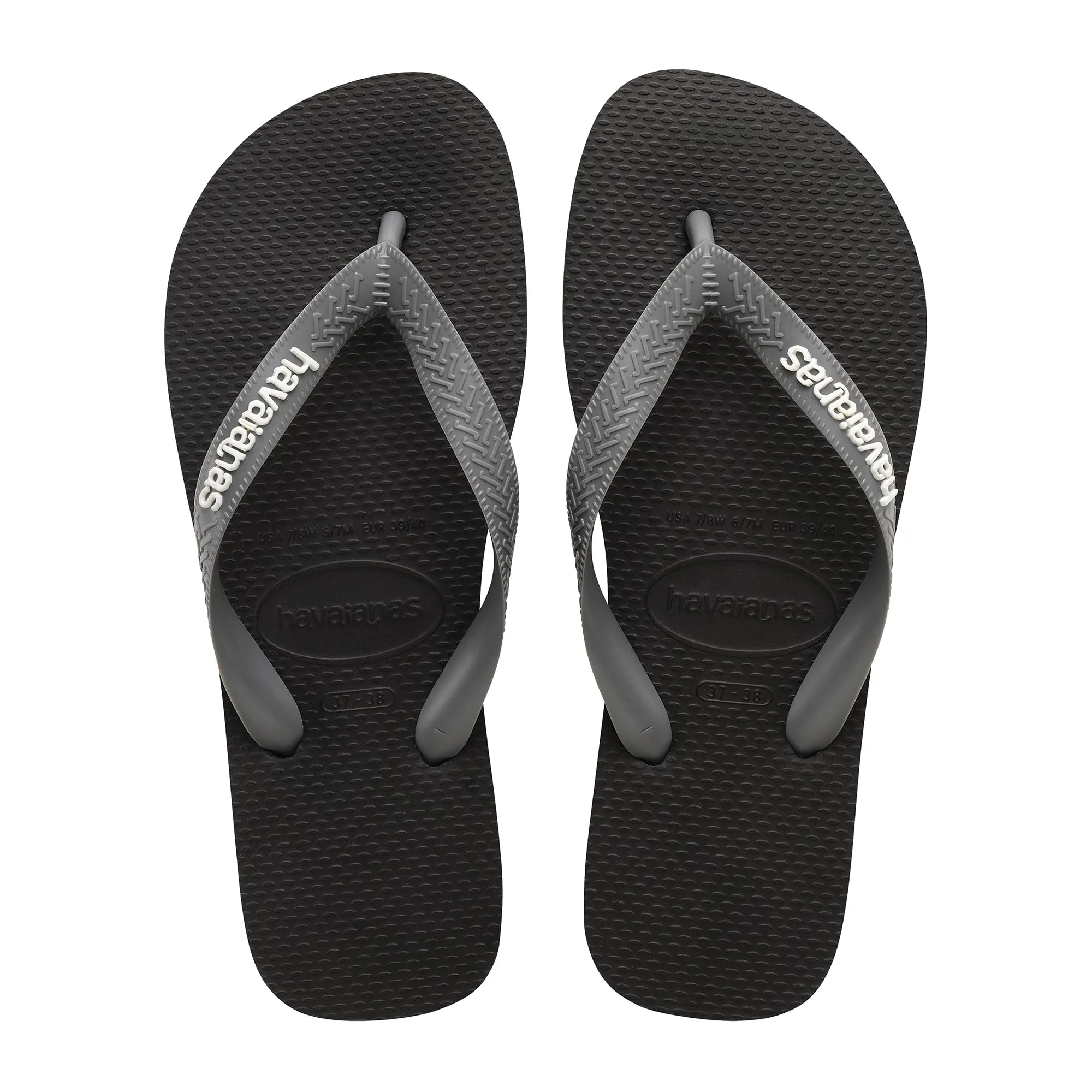 Havaianas Top Logo Pop Up Adulti Unisex Infradito Nero/Grigio acciaio 33/34 EU