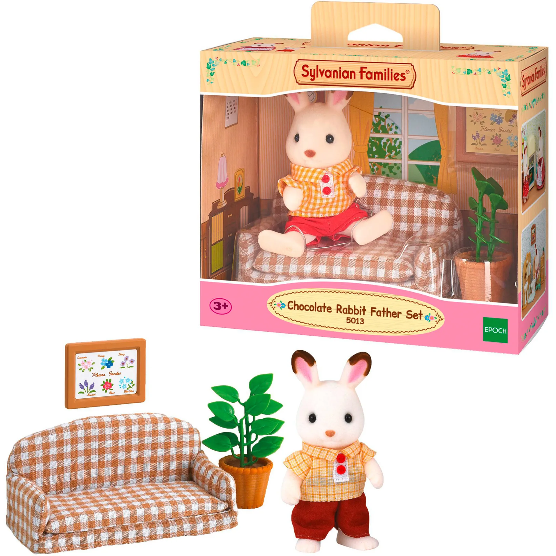 Sylvanian Families - Set soggiorno padre coniglio di cioccolato, Giochi di costruzione
