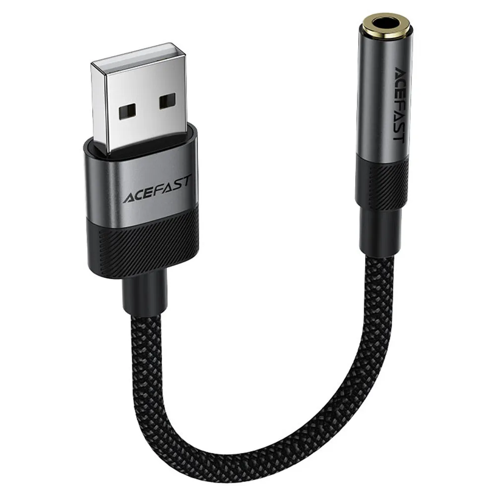 Adattatore Audio Acefast J13, USB-A - 3.5mm, Nero
