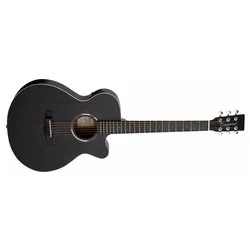 Chitarra acustica BLACKBIRD TWBB SFCE Smokestack Black Satin
