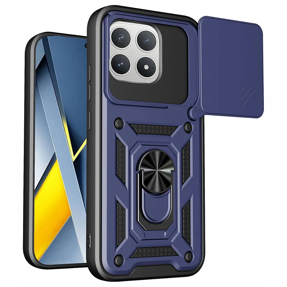 Custodia per Xiaomi Poco F8 Pro, Techsuit, CamShield, Blu