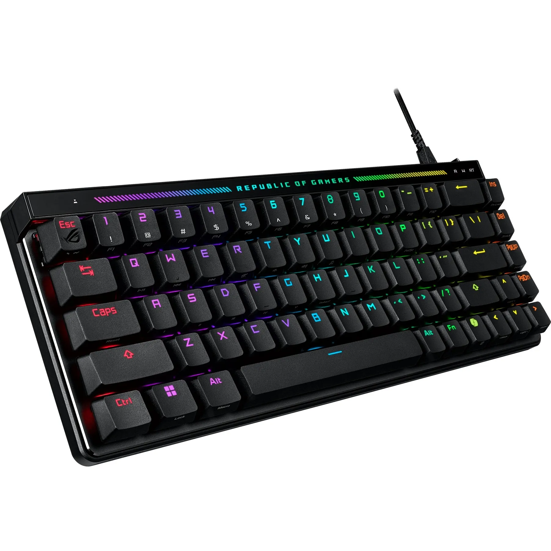 ROG Falchion Ace HFX tastiera Gaming USB QWERTZ Tedesco Nero, Tastiera da gioco