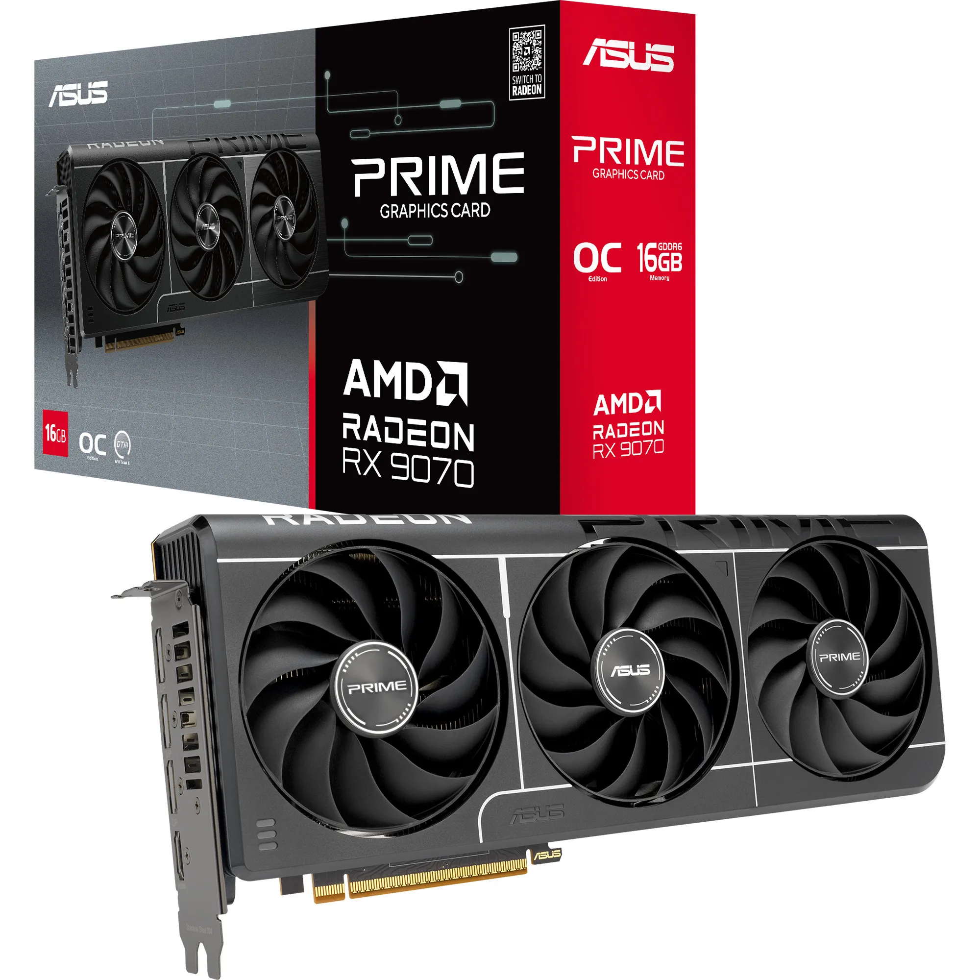 Prime -RX9070-O16G-EVO AMD Radeon RX 9070 16 GB GDDR6, Scheda grafica