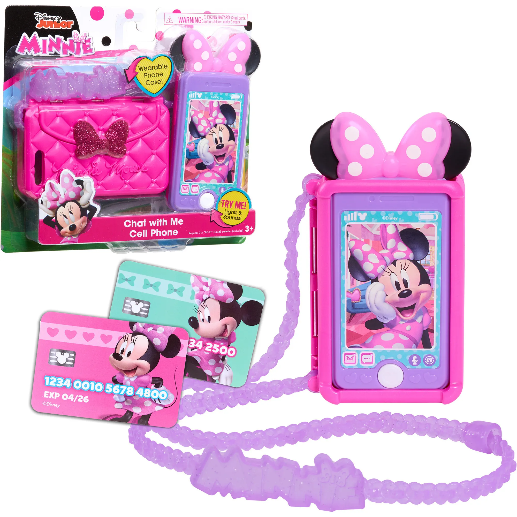 Disney Junior Minnie Mouse Chat With Me Cell Phone Set, Gioco di ruolo