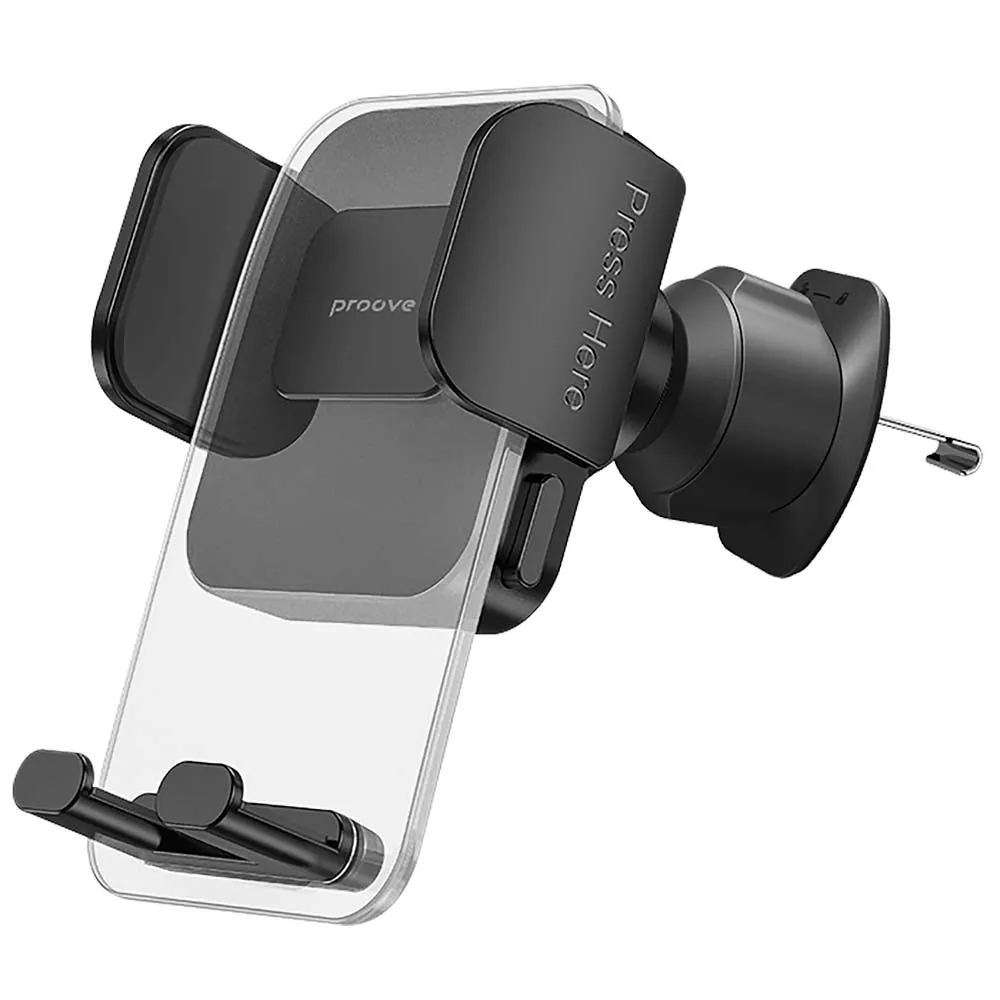 Supporto Auto Proove Crystal Clamp Plus Vent, 4.7inch - 6.9inch, Nero CHCCP0000001