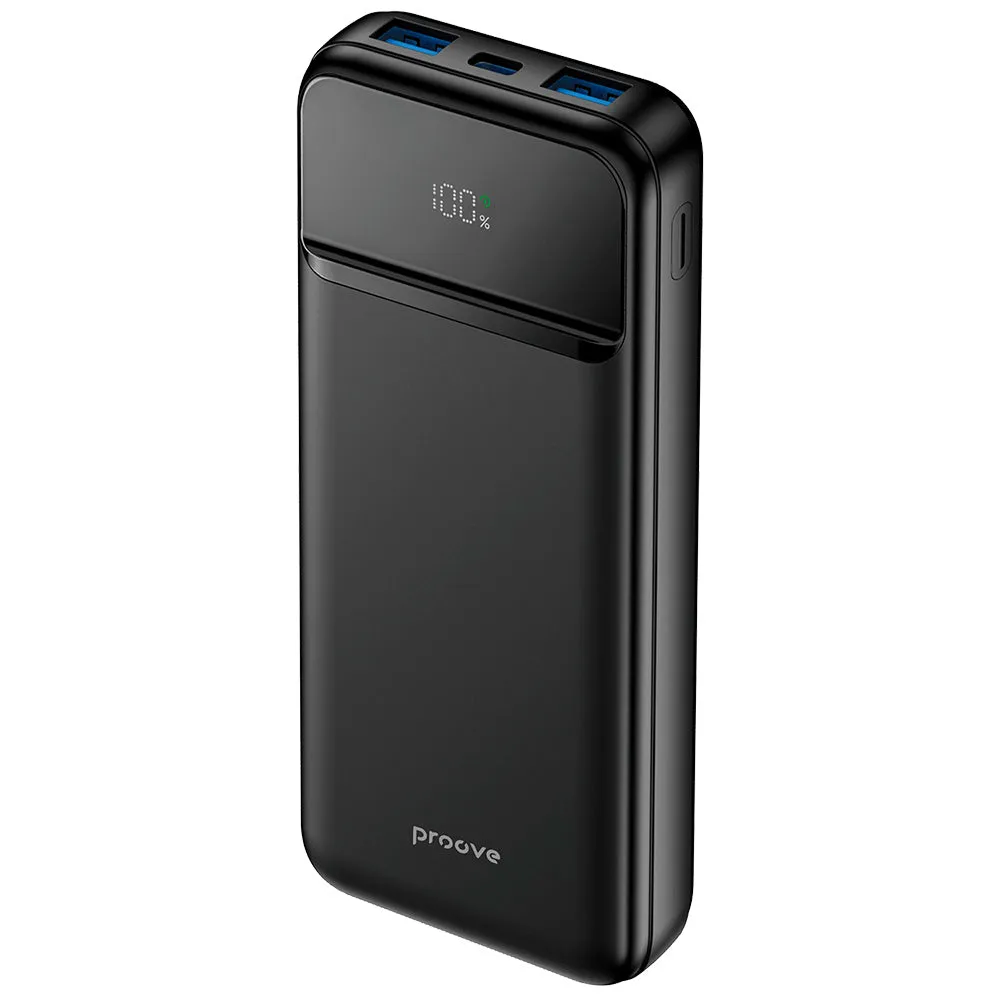Batteria Esterna Proove Illuminator 2, 10000mAh, 22.5W, QC + PD, 2 x USB-A - 1 x USB-C, Nera PBIP10212201