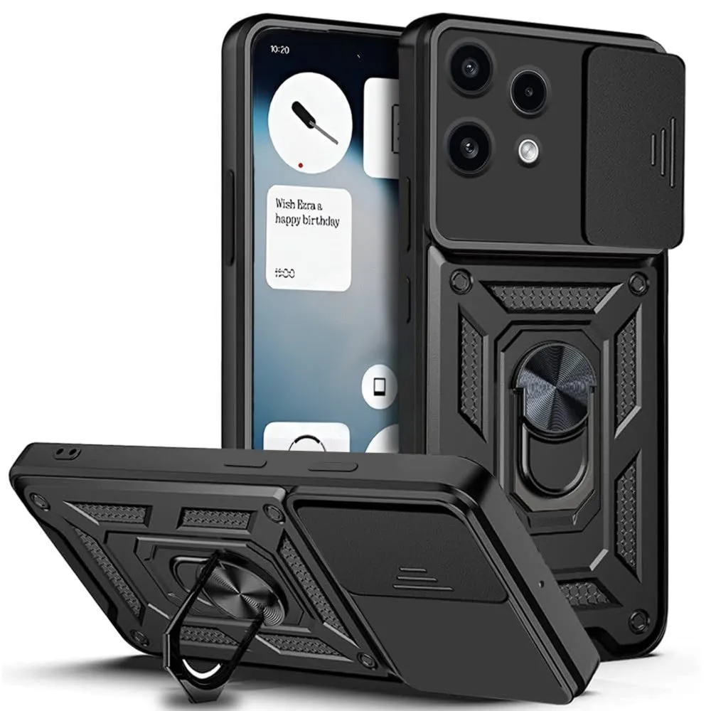 Custodia per Nothing Phone (3a) Lite, Techsuit, CamShield, Nera