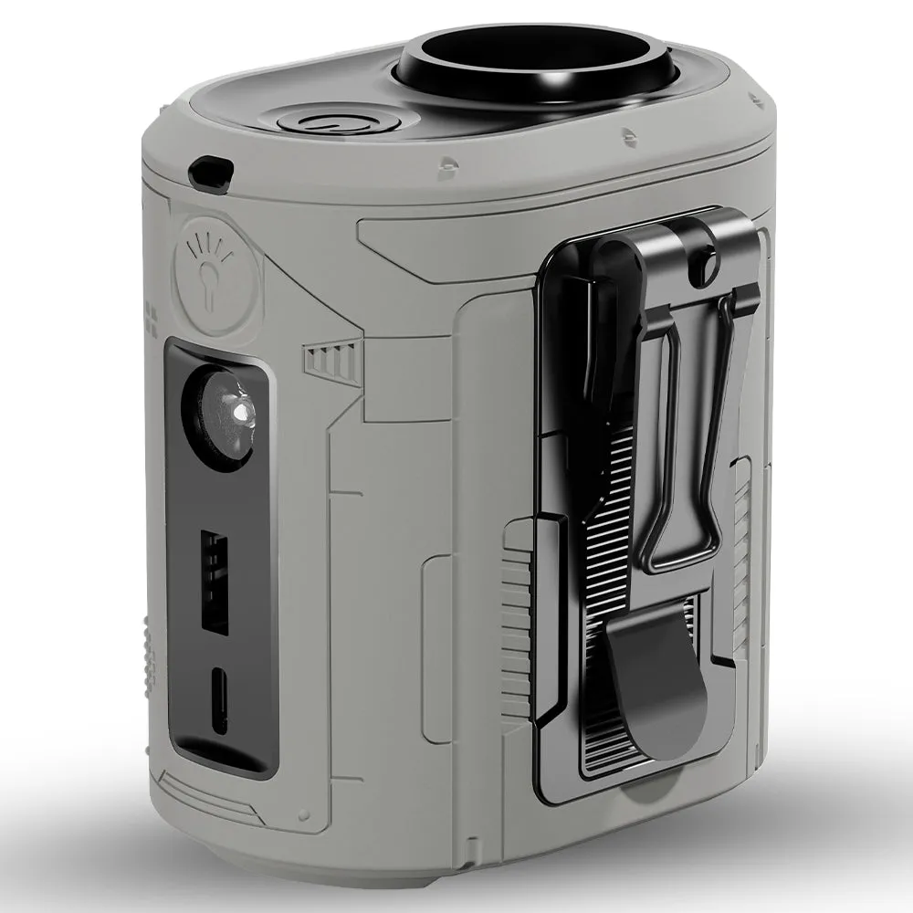 Ventilatore Portatile Techsuit Z14 con batteria esterna 5000mAh, Grigio