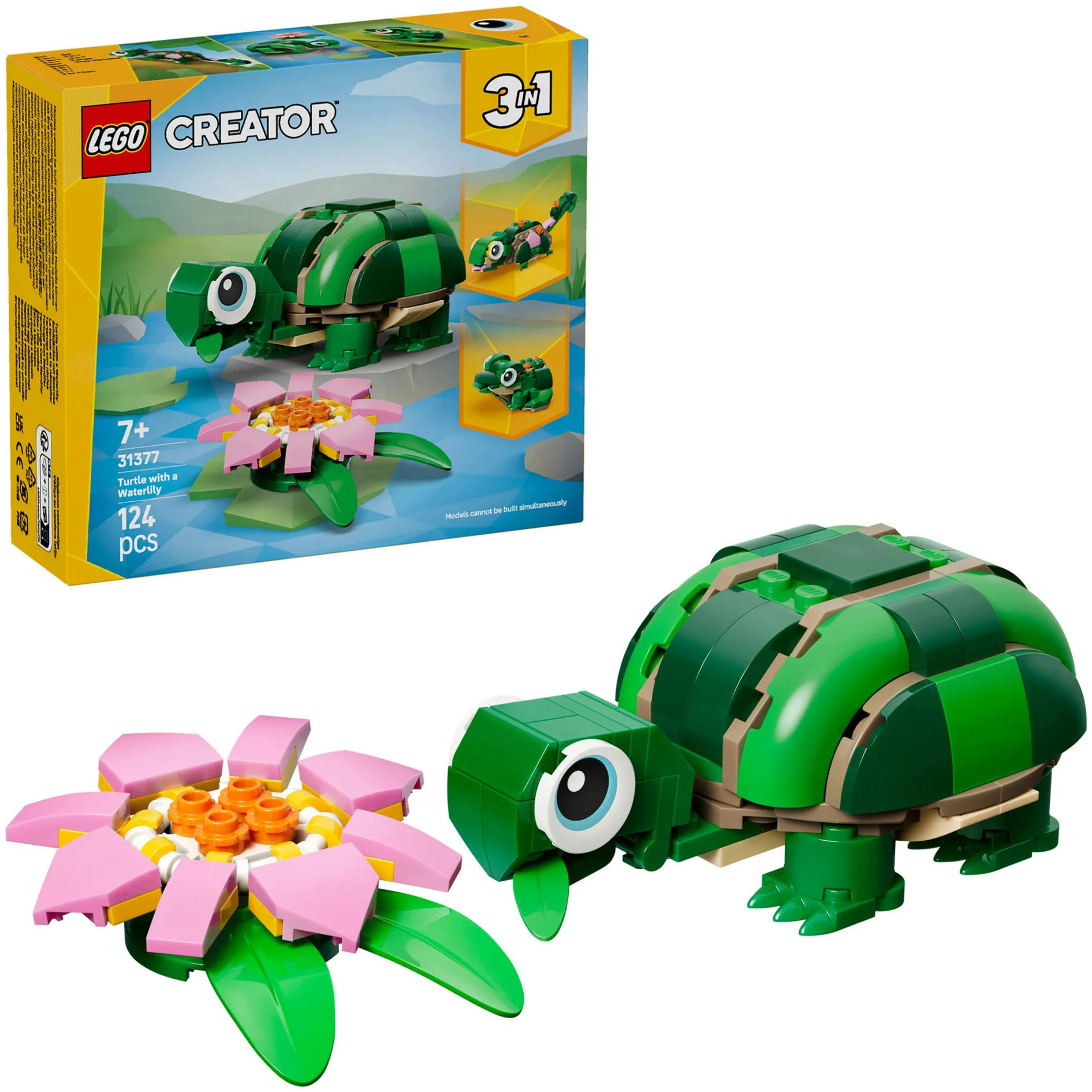 Creator 3 in 1 Tartaruga con Ninfea, Giochi di costruzione