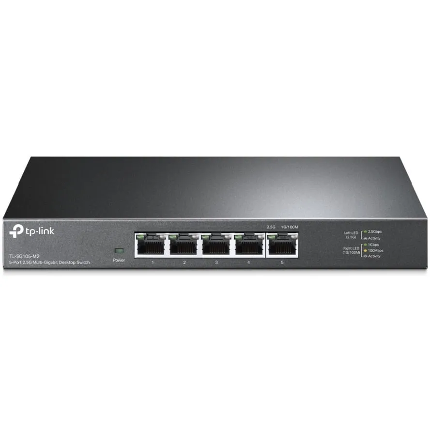 TL-SG105-M2 switch di rete Non gestito 2.5G Ethernet (100/1000/2500) Nero, Interruttore