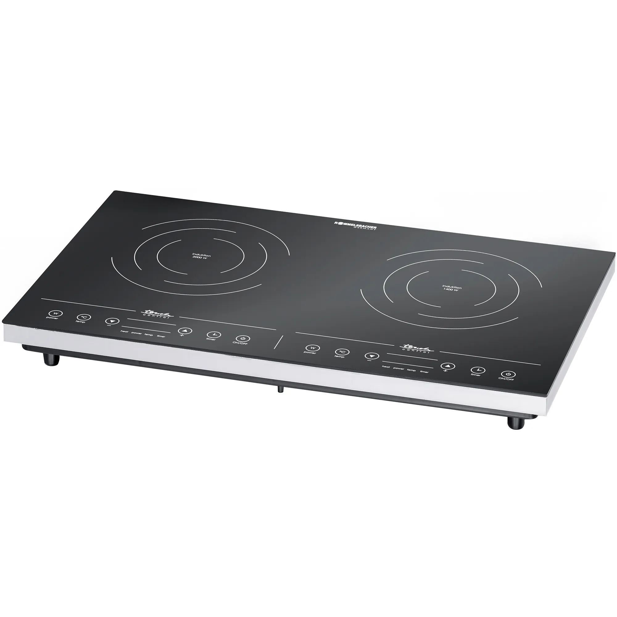 CT 3410/IN piano cottura Nero, Bianco Superficie piana A induzione 2 Fornello(i), Piastra riscaldante
