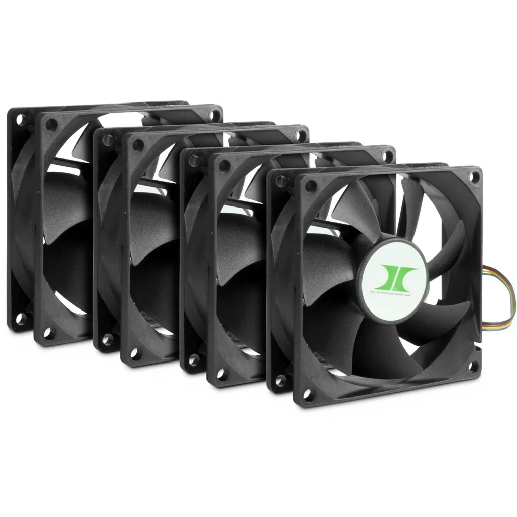 88887290 sistema di raffreddamento per computer Case per computer Ventilatore 8 cm Nero 4 pz, Ventola