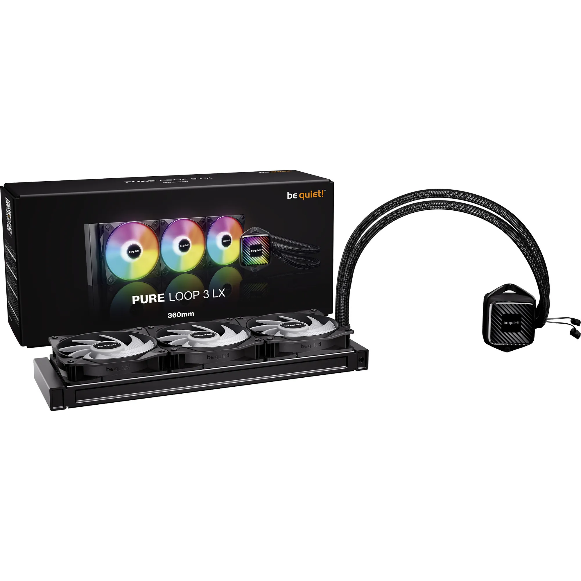 PURE LOOP 3 LX Processore Raffreddatore di liquidi tutto in uno 12 cm Nero 1 pz, Raffreddamento ad acqua
