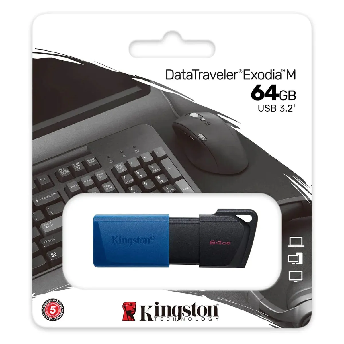 Memoria Esterna USB-A 3.2 Kingston DT Exodia M, 64Gb DTXM/64GB