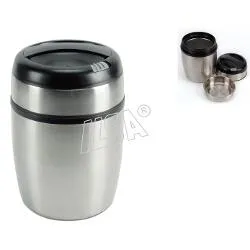 Portavivande termico inox doppio scomparto porta vivande (1,5Lt) Inox 1106150
