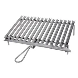 Griglia barbecue con recupero grassi inox (50x35cm) Cromo lucido 20630