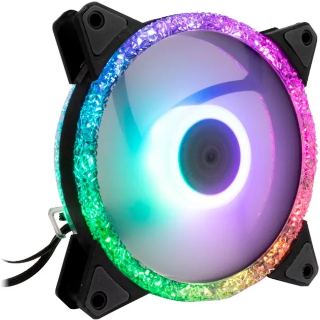 RS-071 RGB Case per computer Ventilatore 12 cm Nero, Bianco, Ventola