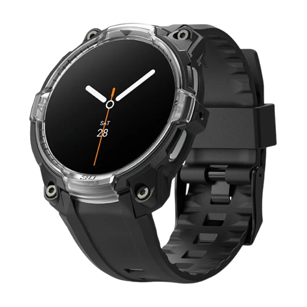 Custodia Ringke Rugged Gear per Samsung Galaxy Watch8 Classic, Nera Trasparente