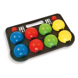 Set bocce spiaggia (8cm) 8 pz 4 colori e due boccini 118