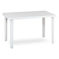 Tavolo da esterno polipropilene MARSHALL Fisso Bianco (120x70x72cm) 54