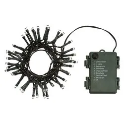 Filo Verde 48 luci - LED Bianco freddo (1,9 + 0,5 mt) 8 Giochi di luce XMAS KING IP44 32361