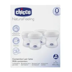Set contenitori per latte materno 4 pz (150ml) NATURAL FEELING 00002257200000