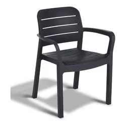 Sedia con braccioli resina TISARA Grafite K221209K939KK