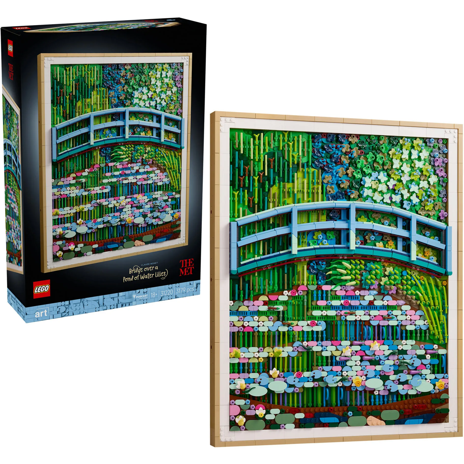 Arte Claude Monet - Ponte su uno stagno di ninfee, Giochi di costruzione
