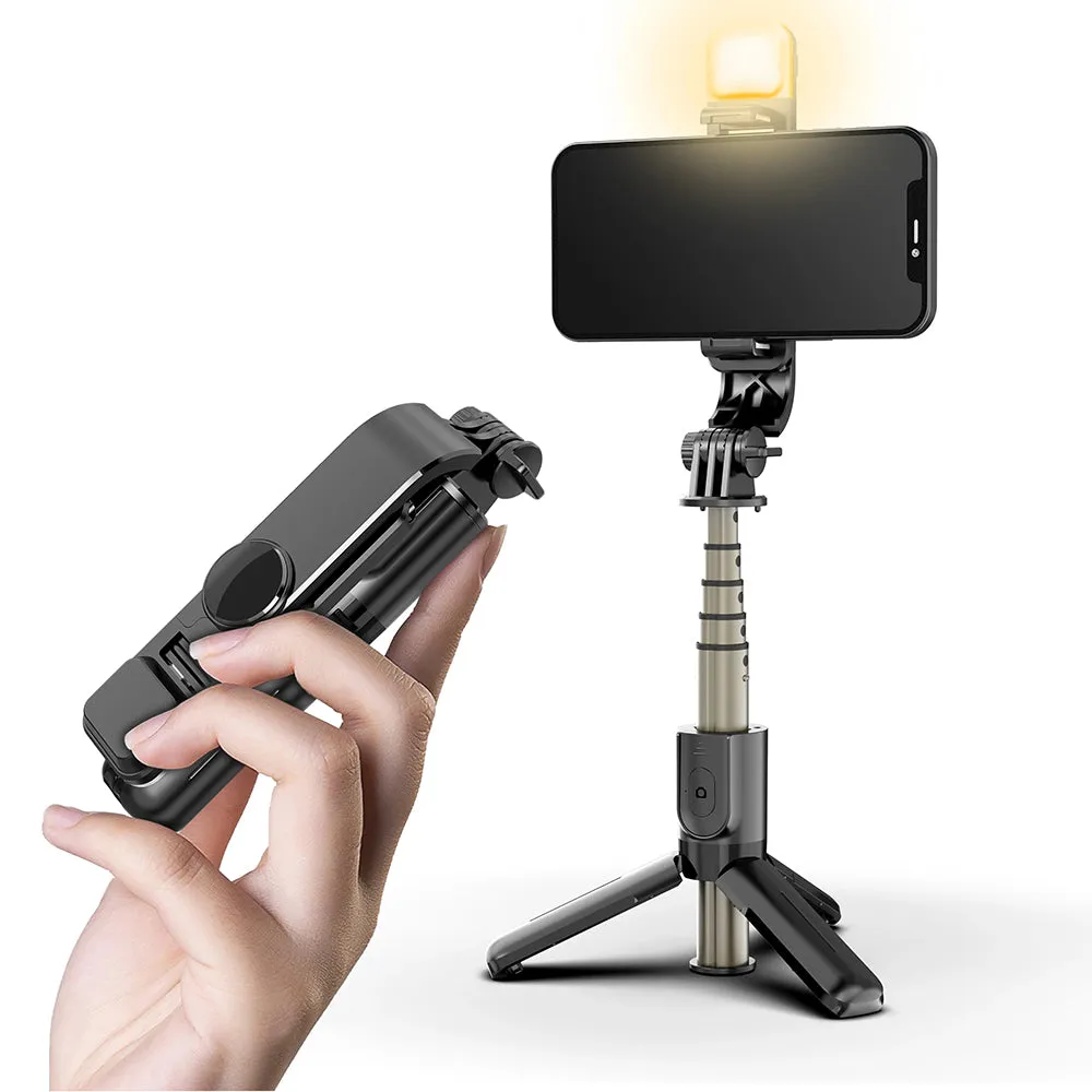 Selfie Stick Bluetooth Techsuit L10s, Universale, Nero