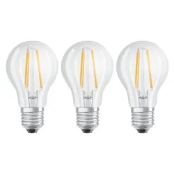 Set lampadine led goccia (3 pz - E27 - 806 lumen - 6,5 W - Bianco caldo) LED BASE CLASSIC A