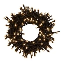 Filo Verde 500 luci - LED Bianco caldo (30,5 + 4 mt) 8 Giochi di luce CHRISTMAS IP44 12981
