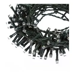 Filo Verde 500 luci - LED Bianco freddo (30,5 + 4 mt) 8 Giochi di luce CHRISTMAS IP44 12998