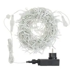 Tenda luminosa Natale Bianco 432 luci - LED Bianco caldo (3,5 + 4 mt) Giuntabile Luce fissa IP44 36154