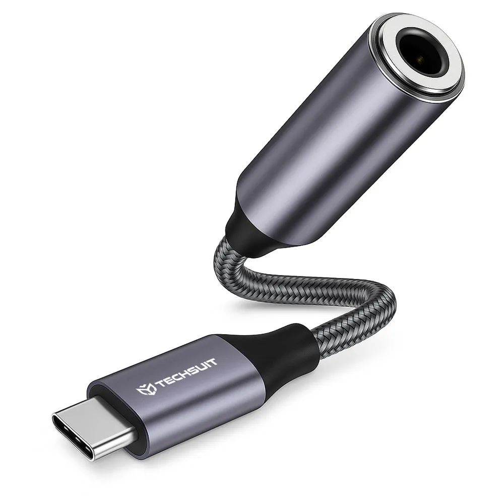 Adattatore Audio USB-C - 3.5mm Techsuit AC8 MusicDox, Grigio