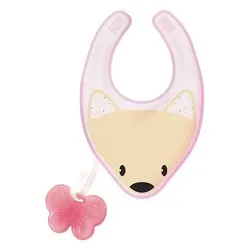 Massaggia gengive bavaglino bimba (4m+) FRESH BIB Rosa 258 210