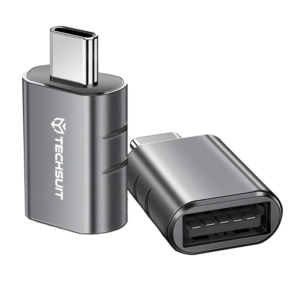Adattatore OTG USB-C - USB-A Techsuit A10 SlateVolt, Grigio