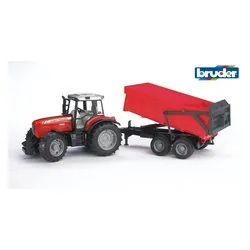 Trattore con Rimorchio Ribaltabile 7480 scala 1:16 MASSEY FERGUSON 02045