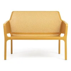 Divano polipropilene NET Bench 2 posti lineare Senape 40338 56 000