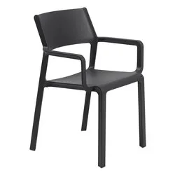 Sedia con braccioli polipropilene TRILL Armchair Antracite 40250 02 000