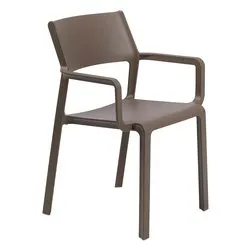 Sedia con braccioli polipropilene TRILL Armchair Tabacco 40250 53 000