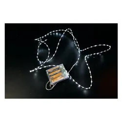 Filo Rame 125 luci - NANOLED Bianco freddo (2 + 0,5 mt) Luce fissa CHRISTMAS IP20 D3127