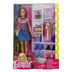 Set bambola con accessori moda BARBIE FVJ42
